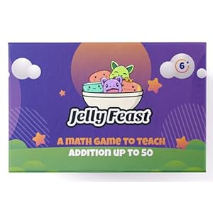 Educational Math Card Game w/Colorful Critters & Jelly Cards — Fun Addition Learning for Kids Ages 6+ — for Quick 15-Minute Teaching Indoor Games for Family Game Night, Classroom & Home