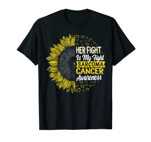 Her Fight Is My Fight Sarcoma Bone Cancer Awareness Amarillo Camiseta
