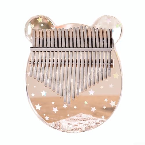 Upluxmira Kalimba Pouce en Acrylique Transparent 17 Touches Instrument Avec Forme Arrondie Et Coudé Pour Débutant Et Enfant