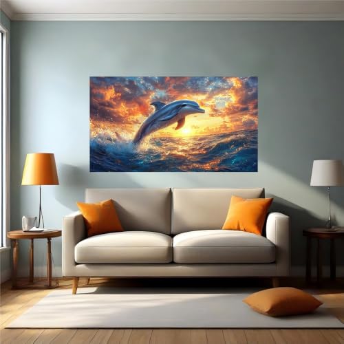 Calcomanías de pared delfines vinilo autoadhesivo para ocultar manchas en cuartos 2
