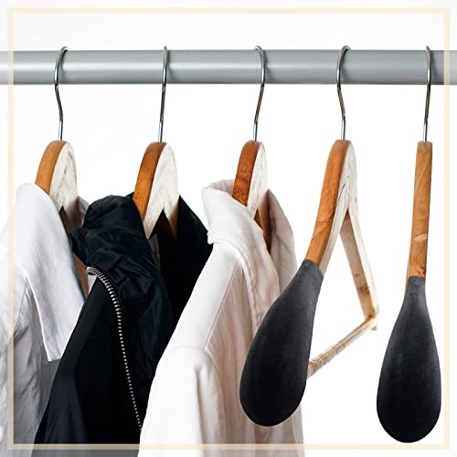 Qunclay 16 Pcs Velvet Shoulder Hangers Pads Plastic Suit Hangers With Shoulder Form Hanger Shoulder Support Protectors Black Non Slip Clothes Hanger Protectors For Velvet Or Flocking Suit Hangers #TOP6