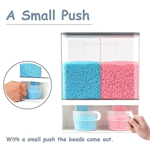 105 Oz Laundry Detergent Dispenser, Wall Mounted Scent Booster Beads Container, Softener Beads Storage, Rice Dispenser, Dry Food / Pet Food / Solid Grain Organizer #TOP2