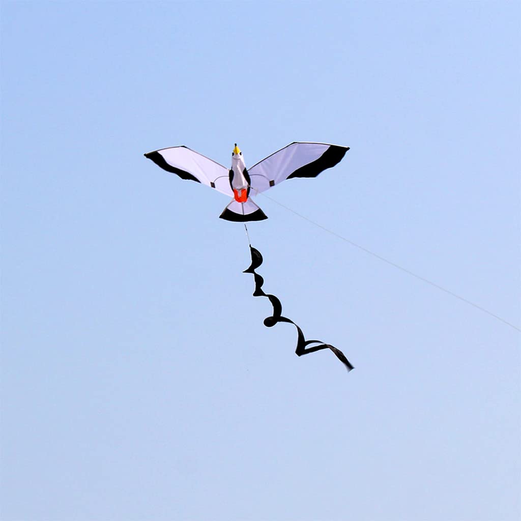 Lebendiger Möwen Drachen, Tier, Große Flügelspannweite, Einleiner Drachen für Outdoor Spiele, Flugspielzeug