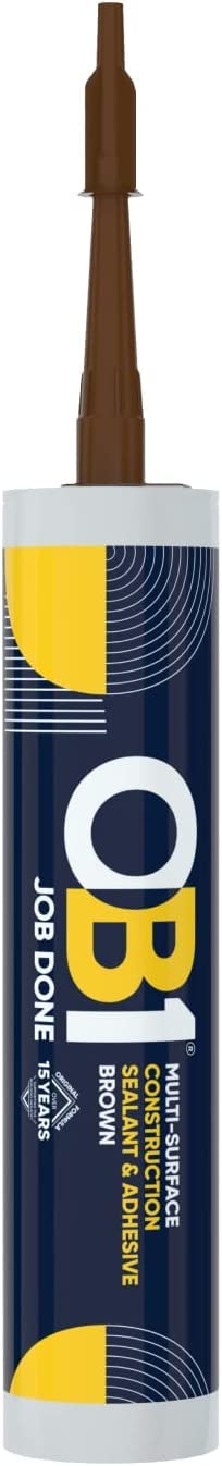 OB1 Multi-Surface Construction Sealant and Adhesive Brown Pack of 12
