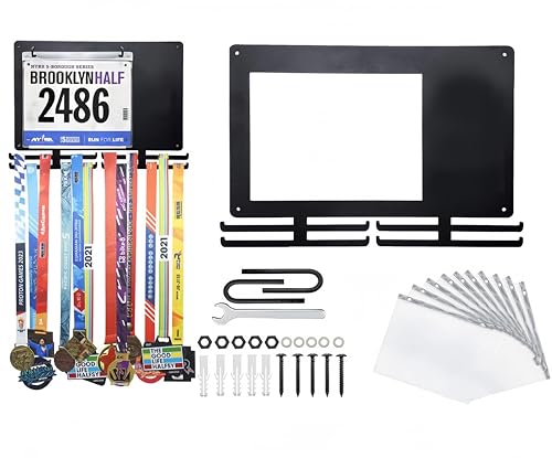 Ysislybin Porta Medallas, Colgador de Medallas Para Corredores Porta Medallas de Maratón Adecuado Para Entusiastas Del Running