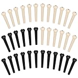 Venhua 36 PCS Plastic Acoustic Guitar Bridge Pins String Peg Guitar Parts Replacement, 18 PCS Ivory and 18 PCS Black bridge pins for acoustic guitar