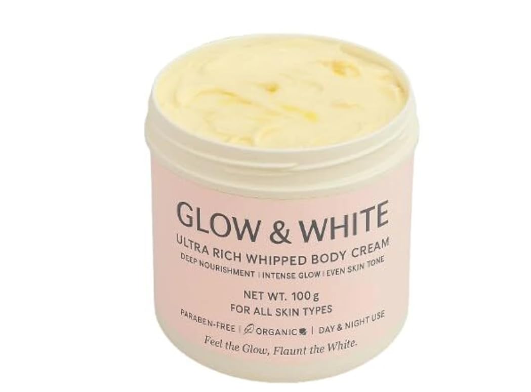 Glow & White Whipped Body Cream Intensive Moisturizing Skin Brightening Body Cream Lightweight, Non-Greasy Formula Deep Hydration for Soft Smooth Radiant Skin Suitable All Skin Types-image-23
