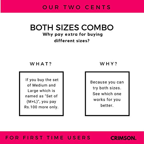 Image of The Crimson project - FDA registered - Menstrual cup - Set of both sizes - TWO SIZE PACK