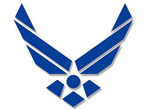 Air Force Wings ONLY (no Background) Sticker Decal (USAF Insignia Seal Logo) Size: 4 x 4 inch
