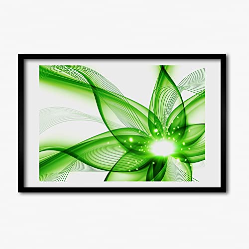 Cadre en bois moderne de qualite superieure Tulup 60x40 avec peinture d'art Abstrakcja