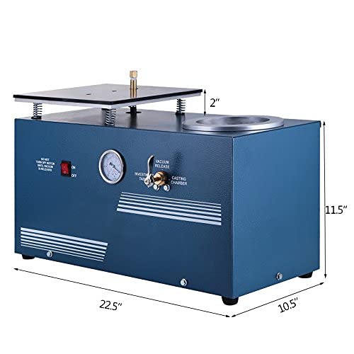 Orangea Vacuum Investing Casting 2L Vacuum Casting Machine With 3 Cfm Pump Casting And Investing Machine For Invested Flasks And Rtv Molds #TOP3