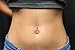 Lavender Crystal Stone Fashion Butterfly 925 Sterling Silver with Stainless Steel Belly Button Rings