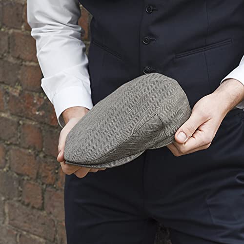Newsboy Cap For Men, Flat Cap, Ivy Hat, Mens Caps, Gatsby Hat 100% Linen Newsboy (Gray, Medium) #TOP3