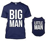 Big Man/Little Man Matching Dog Shirt & Owner T-Shirt (Navy, 2X-Large Mens/3X-Large Dog)