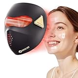 4D Red Light Therapy for Face, LED Face Mask Light Therapy - 4 Modes & 328 LEDs, Anti-Aging & Blemish Repair, 4000mAh Rechargeable - iQLED 5x Energy - Reduced Wrinkles & Acne, Fine Lines, Home Use