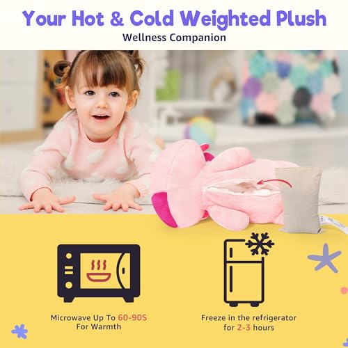 Onsoyours Original Weighted & Heatable Sakura Cow Stuffed Animals, Microwavable Plushies for Stress Relief - 20 inch Large Comfort Soft Plush Toys for Kids & Adults by Onsoyours - Used condition - Image 3