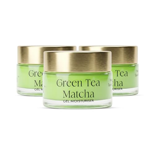 Image of VEDICDERM Green Tea Gel Moisturizer SPF 45 PA++++ for Oily & Acne-Prone Skin - Lightweight, Non-Comedogenic, Oil-Free Face Cream with Ceramides, Peptides & Matcha I 50g (Pack of 3)