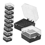 BUGUUYO 10 Stück Acryl Knopfabzeichen Etuis Mit Deckel Transparenter Anstecknadel Organizer Für Schmuck Und Broschen Schützende Vitrine Für Zuhause Und Juweliergeschäft