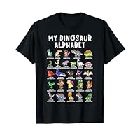 Types Of Dinosaurs Alphabet Dino Identification T-Shirt