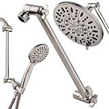 Hotel Spa 11" Solid Brass Adjustable Shower Extension Arm with Lock Joints. Lower or Raise Any Rain