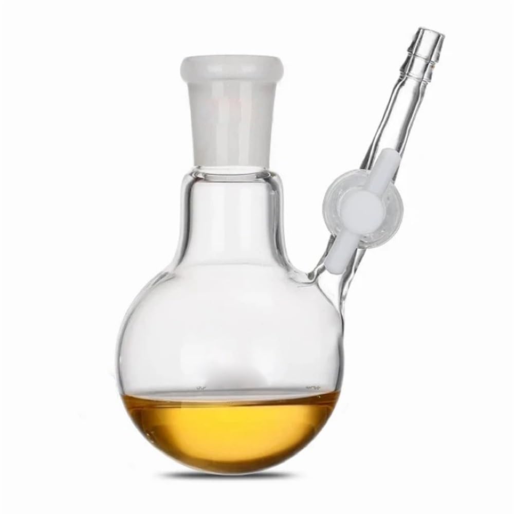 Laborausstattung und -bedarf Einzelne Standardflasche mit Schliff, Fassungsvermögen 25–250 ml, Verbindung 19/26–24/29, PTFE-Umschaltventil