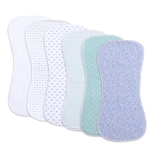 Image of Gelisite 6 Pack Cotton Baby Burp Cloths Extra Absorbent Soft for Baby Boys and Girls
