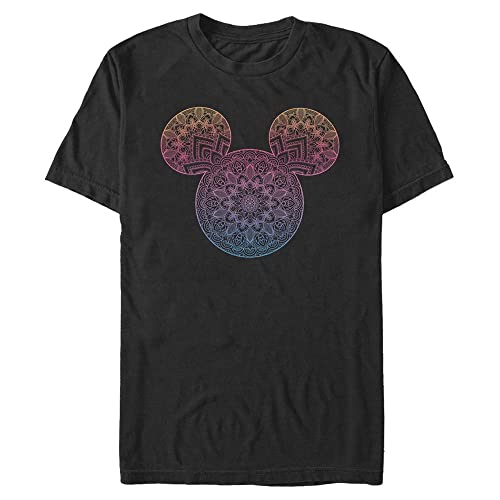 T-shirt Mickey en coton organique haut de gamme avec motif mandala artistique unique