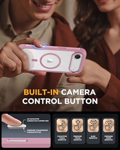 Image of Miracase Magnetic for iPhone Air Case 6.5 inch [Compatible with MagSafe] Full-Body Phone Case with Built-in Glass Screen Protector & Camera Control,Drop Proof iPhone 17 Air Case Cover, Lilac