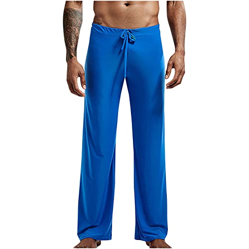 Cambkatl Mens Yoga Sweatpants Sexy Low Rise Elastic Waist Sleep Bottom Casual Loose Fit Running Athletic Pants Joggers