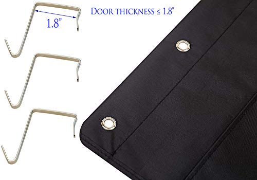 Zenxus Hanging Organizer, 12X12 Paper Storage, Deep Pocket Vinyl Holder, For Cardstock, Scrapbook, Craft Paper, Cut Mat, 3 Door Hooks Included #TOP3