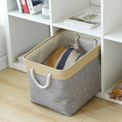 image for TheWarmHome Storage Basket for Organizing - Fabric Large Cubes 3 Pack 