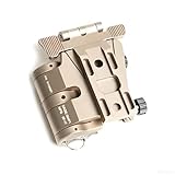 Flip-to-Side 90° Magnifier Mount Base Bracket，CNC Lightweight Aluminum QD Quick Release/Detach Base，Compatible with G23 G33 G43 G45 3X 5X Magnifier，Fits For Standard 20mm Pic Rail System Mounting，Tan