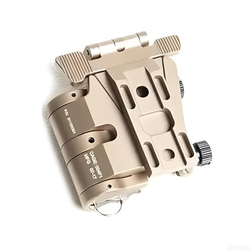 Flip-to-Side 90° Magnifier Mount Base Bracket，CNC Lightweight Aluminum QD Quick Release/Detach Base，Compatible with G23 G33 G43 G45 3X 5X Magnifier，Fits For Standard 20mm Pic Rail System Mounting，Tan