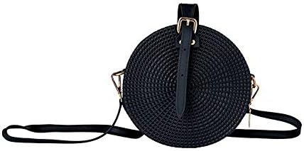 Balina Beach Woven Rattan Bag Womens Jelly Round Sling Shopping Canteen Purse Boho Circle Handbag