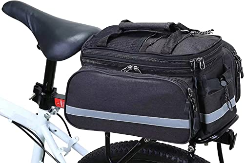 OuterCase Bike Rack Bag, 25L Waterproof Bike Pannier Bag Bicycle Trunk Bag Bike Sandle Bag with Carrying Handle/Shoulder Strap, for Commute/Road Bike