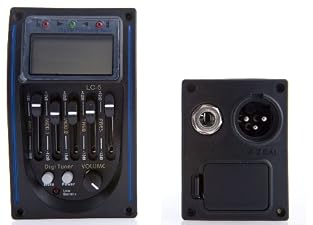 Five-Band EQ, Volume Control, Presence Control, Bass Control, Middle1 Control, Middle2 Control, Treble Control, tuner Power on/off button, Frequency Response: 20Hz - 20KHz, Power: 9V alkaline battery (included). Installation Instructions are NOT INCL...