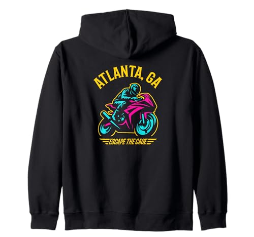 Diseño de carreras de motocicletas Atlanta GA Sport Bike Sudadera con Capucha
