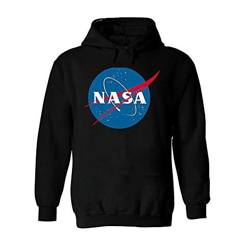 NASA National Space Administration Logo Men Women Unisex Hooded Sweatshirt Hoodie, Black, Medium Cover