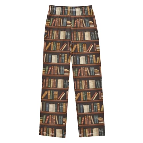 Pajama Bottoms, Pajamas Long Pant Book Shelf Lounge Wear Casual Sleep Pants Soft Pjs Sleepwear