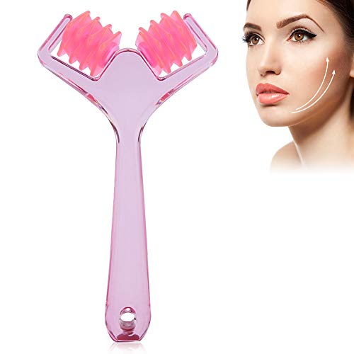 Jade Roller Massaggiatore Viso e Mento - Rullo di Bellezza per Drenaggio Linfatico e Rilassamento Anti-Age