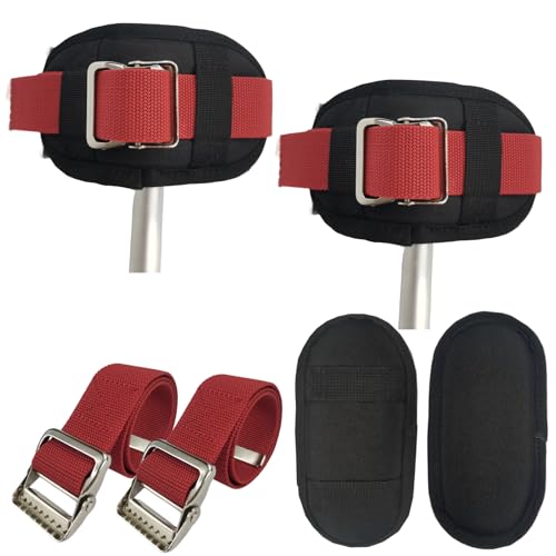 YuddiagZho 2Pcs Drywall Stilts Straps Parts Nylon Adjustable Stilt Straps & Stilts Leg Straps with Comfort Pads Replacement Parts for Construction Renovation & Home Decoration