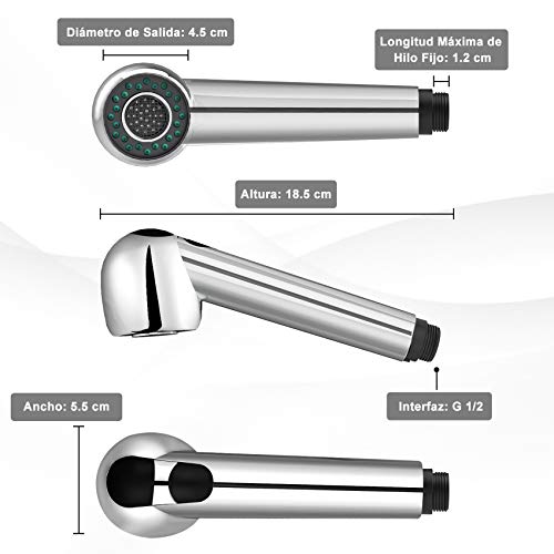 Rovtop-Grifos-para-Fregadero-Grifo-de-Cocina-2-Modos-Spray-de-Grifo-Ducha-Cabeza-de-Mano-Rociador-Extraible-Monomando-Fregadero-de-Reemplazo Rovtop-Grifos-para-Fregadero-Grifo-de-Cocina-2-Modos-Spray-de-Grifo-Ducha-Cabeza-de-Mano-Rociador-Extraible-Monomando-Fregadero-de-Reemplazo