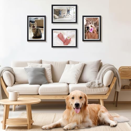 MEGAROOM Wood A3 Picture Frame - A3 Frame for 16.5 x 11.7 Inch (42 x 29.7 cm) Photo Wall Hanging - Photo Frame with Clear Perspex Front - Wall Mounting to Hang Portrait or Landscape (Black) - Image 7