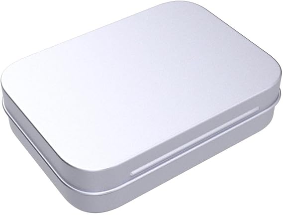 LJY Silver Hinged Metal Tins, 22 Pack, 3.74 x 2.36 x 0.87 in