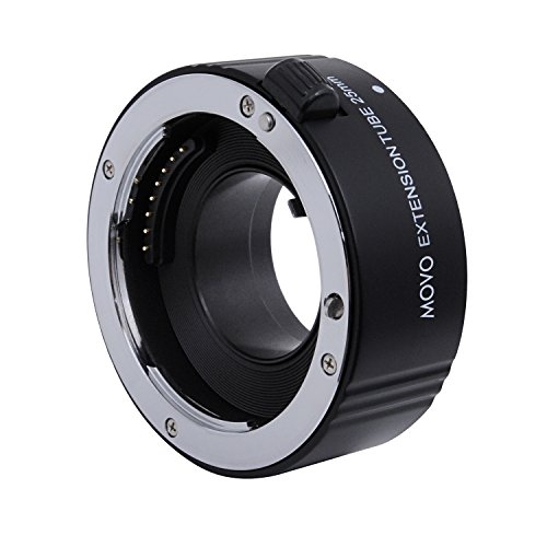 Movo Photo AF 25mm Macro Extension Tube for Sony Alpha DSLR Camera (Metal Mount)