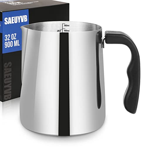 Saeuyvb Candle Making Pouring Pot, 32Oz Wax Melting Pot,304 Stainless Steel Candle Making Pitcher With Heat-Resistant Handle And Dripless Pouring Spout Design #TOP3