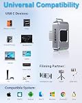 TWOPAN 512GB Nano SSD with Fingerprint Lock, Portable External SSD Hard Drive Storage for iPhone 17/16/15, MacBook, Steam Deck, PS5, Selfie Stick, Android, iPad, Travel and Backup