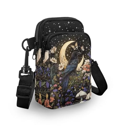 Small Crossbody Purses Cell Phone Bag for Women Gothic Cross Body Bags Phone Wallet Sling Pack Shoulder Handbag3