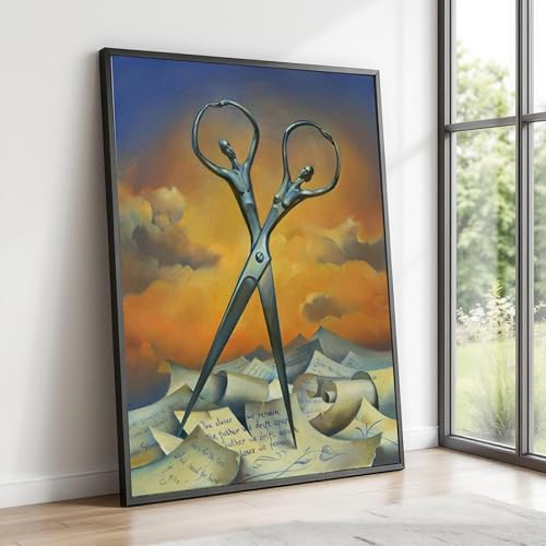 Figure abstraite sur toile Ciseaux dansants tableau decoration interieure