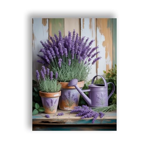 Kit diamond painting lavande 30x40 cm idée cadeau loisirs créatifs